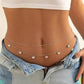 Women's butterfly waist chain with delicate charms, fashion accessory for summer outfits