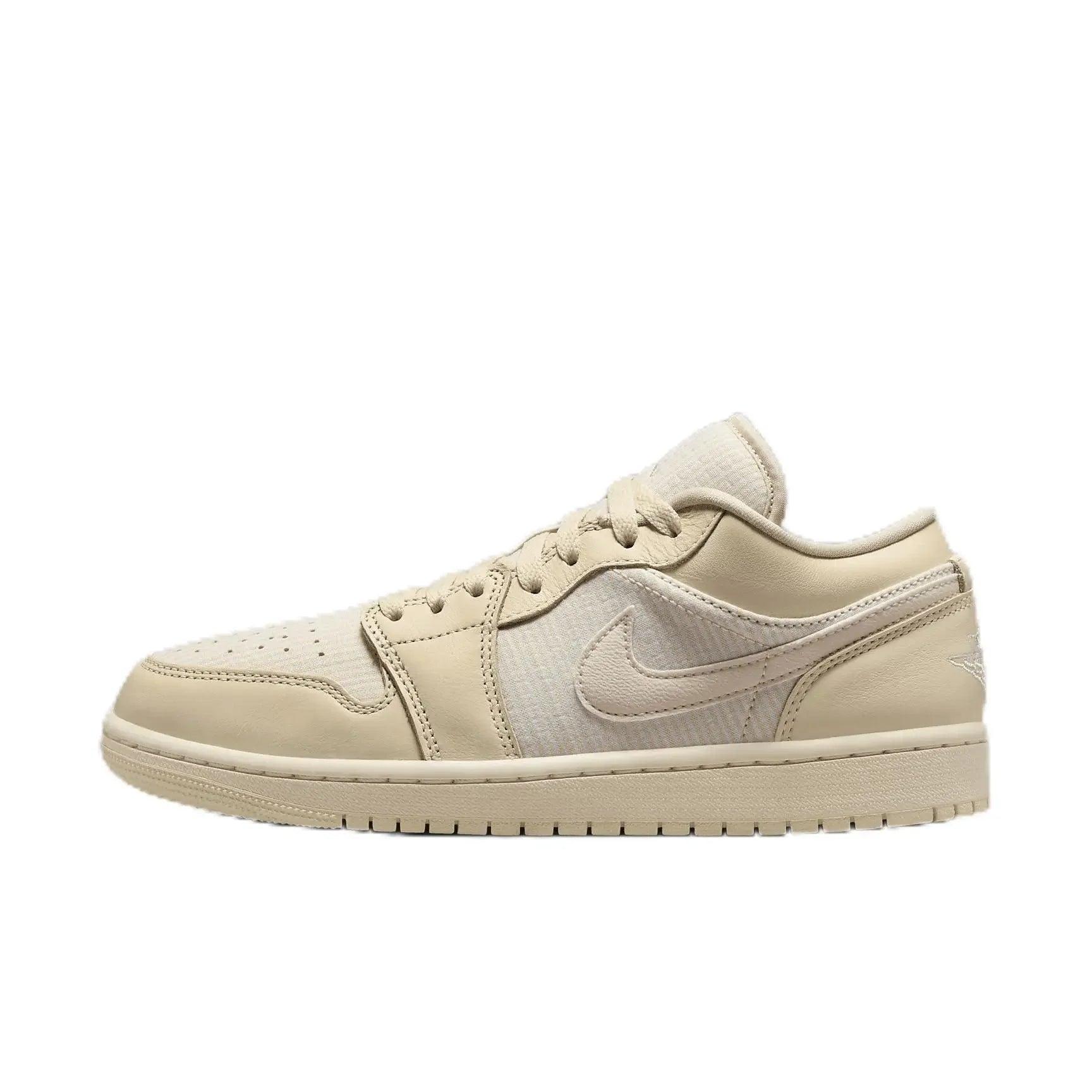 Beige low-top sneaker with Nike swoosh, ideal for women's fashion and casual wear