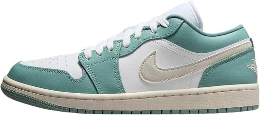 Women's mint green and white low-top sneaker with Nike swoosh, casual fashion footwear