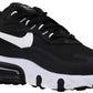 Black and white Nike Air Max 2090 women's sneaker with visible air cushioning and bold swoosh design