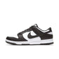 Black and white Nike Dunk Low sneaker with classic design, perfect for women's fashion and casual wear.