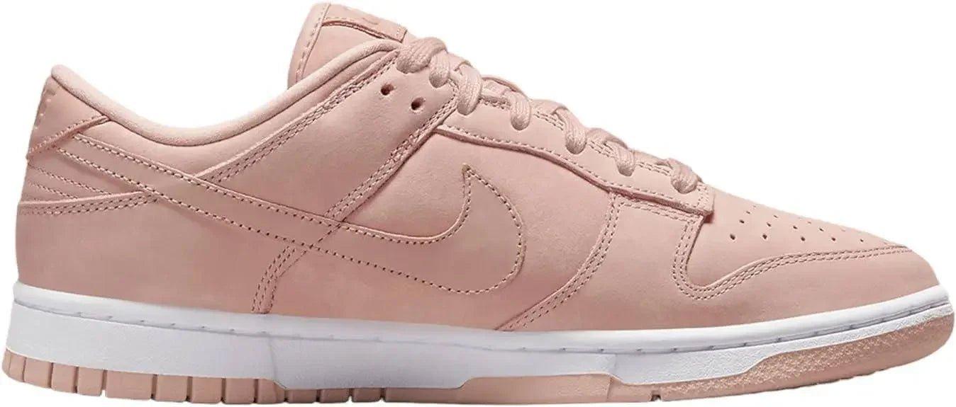 Pink Nike Dunk Low women's sneaker with white sole, casual fashion footwear