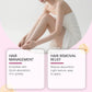 Woman with smooth legs using hair removal cream for softer skin and comfort