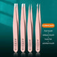 Ouriner Eyebrow Tweezers Set 4 Pcs Stainless Steel Eyebrow Forceps Professional Beauty Tool Set For Facial Hair Inward Growing - Womans Fashion