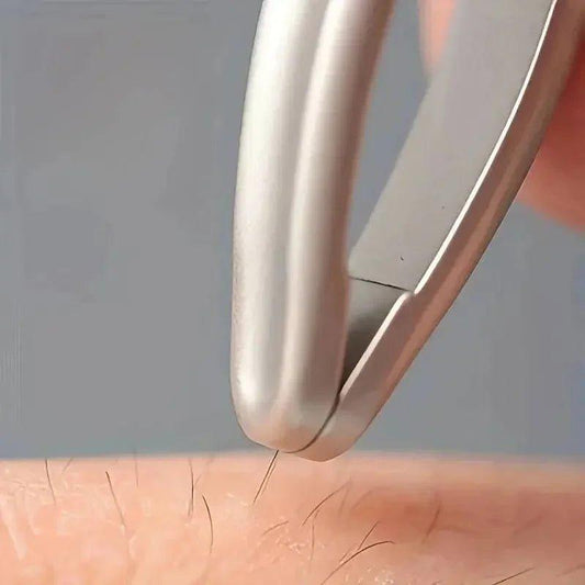 Precision stainless steel tweezers for facial hair removal, beauty grooming tool