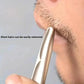 Precision tweezers removing short facial hair for clean grooming