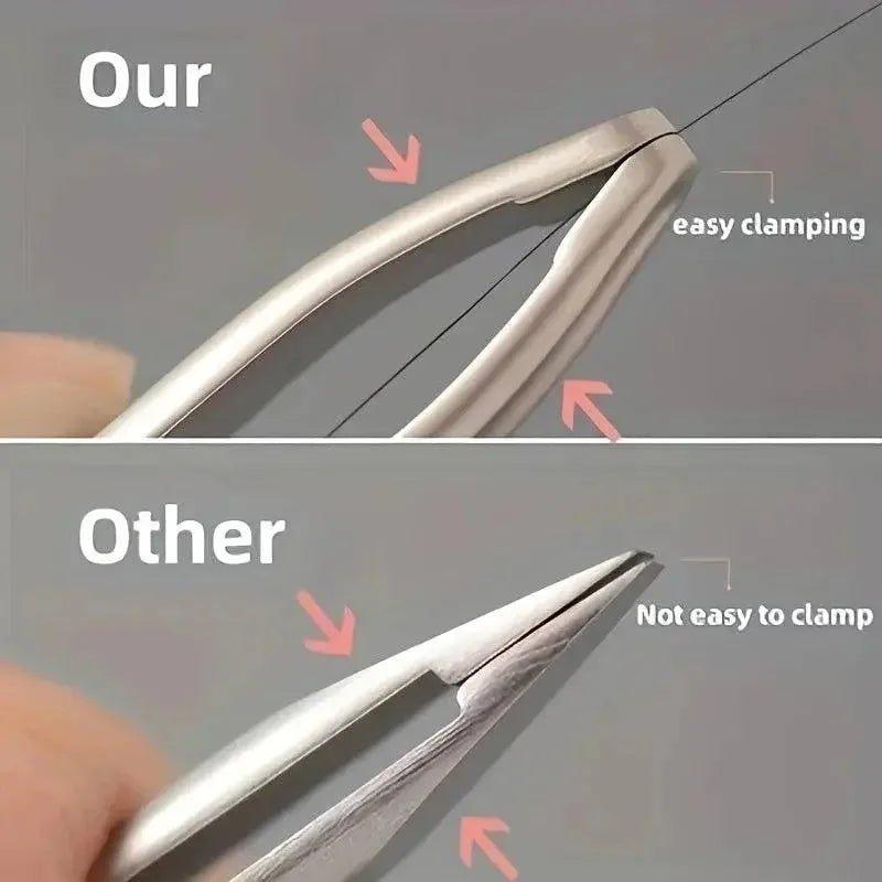 Precision tweezers for easy clamping vs. other tweezers – ideal for beauty and fashion grooming tools