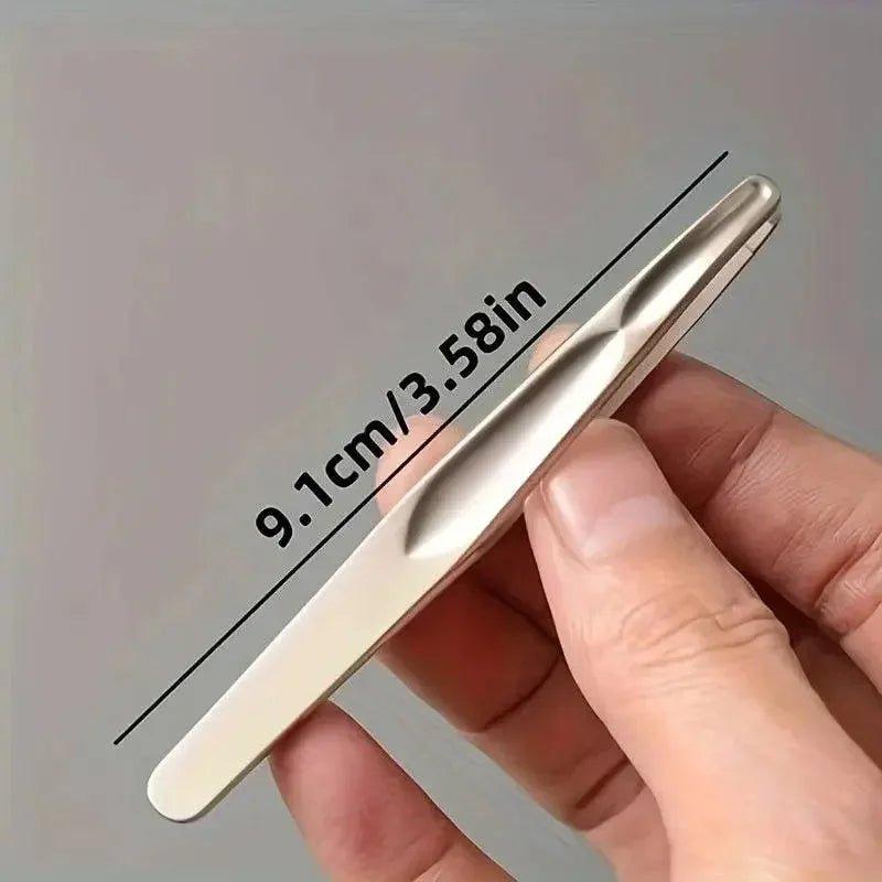 Stainless steel eyebrow tweezer, 9.1cm, precision grooming tool for women's beauty routine