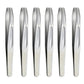 Six sleek stainless steel tweezers for precise beauty grooming and facial care