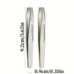 Stainless steel tweezers for precise beauty grooming, 9.2cm length, sleek design