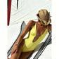 Print Deep V Neck One Piece Swimsuit Women Swimwear Bodysuit Monokini High Leg Swim Suit Bathing Suit Beachwear - Womans Fashion