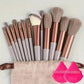 Professional Makeup Brush Set - Soft Fluffy Cosmetic Brushes for Foundation, Powder, Eyeshadow & Blending , Beauty Tools - Womans Fashion