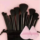 Professional Makeup Brush Set - Soft Fluffy Cosmetic Brushes for Foundation, Powder, Eyeshadow & Blending , Beauty Tools - Womans Fashion