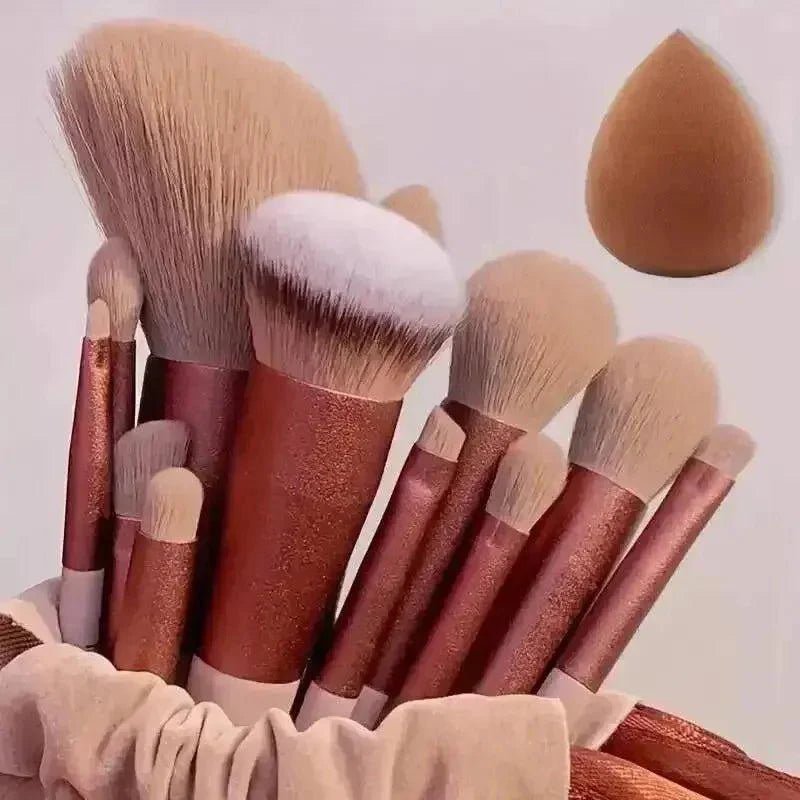 Professional Makeup Brush Set - Soft Fluffy Cosmetic Brushes for Foundation, Powder, Eyeshadow & Blending , Beauty Tools - Womans Fashion