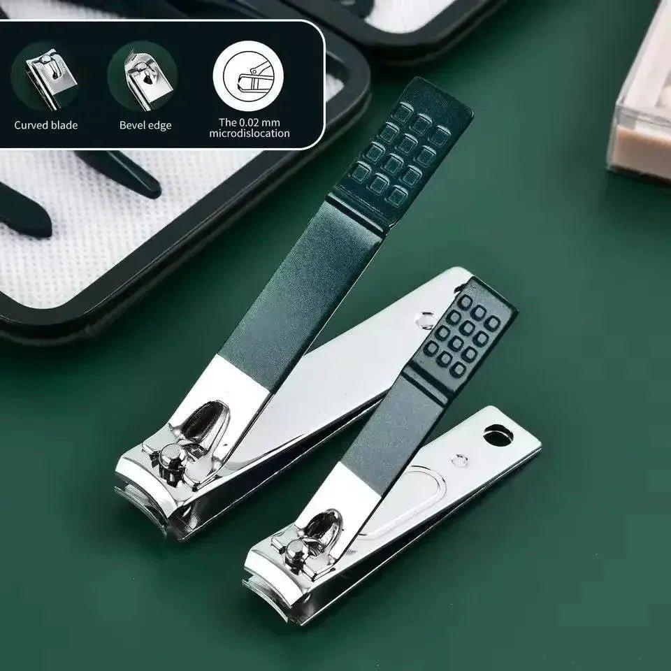 Professional nail clippers 7/10/12/18Piece Nail Care Kit Stainless Steel Manicure Pedicure Set Nail Clipper Set with Travel Case - Womans Fashion