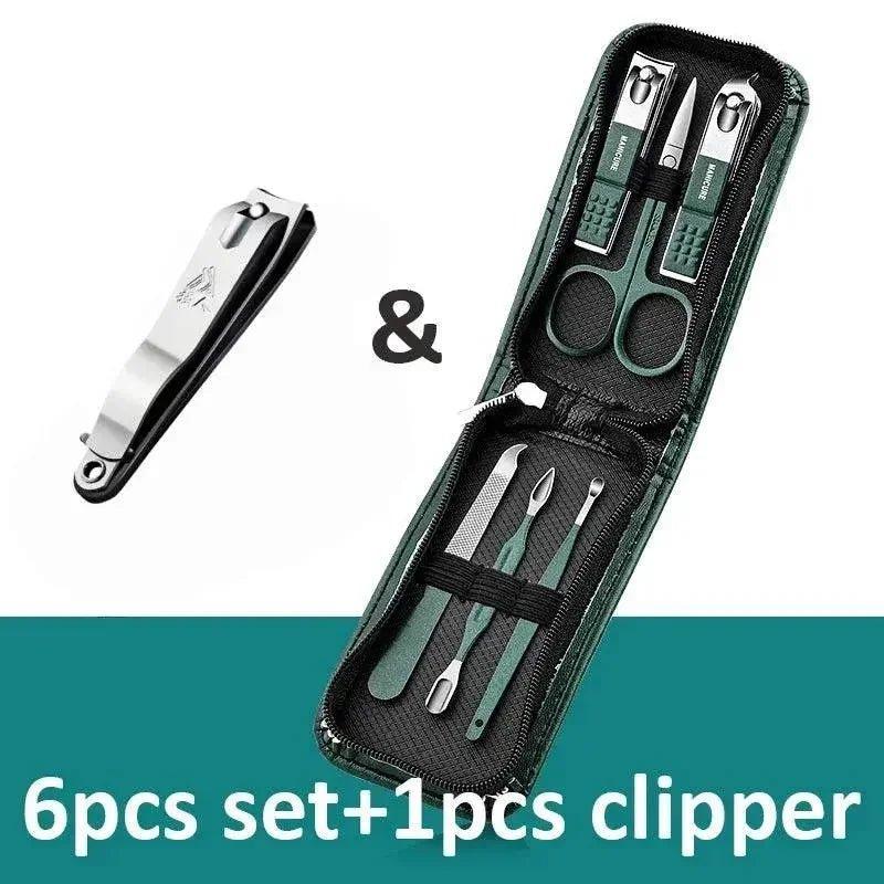 Professional nail clippers 7/10/12/18Piece Nail Care Kit Stainless Steel Manicure Pedicure Set Nail Clipper Set with Travel Case - Womans Fashion