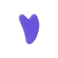 Purple heart-shaped face roller for skincare and facial massage