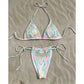 Rhinestones Swimsuit Bikini Swimwear Swimsuit Women Separates Swimwear Two Piece Side Straps Swimsuit Bathing Suit - Womans Fashion