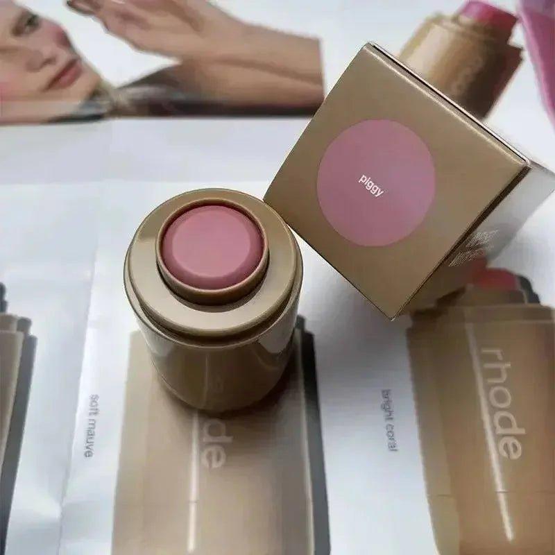 Rhode Piggy blush stick in soft mauve, beauty makeup product for women's fashion