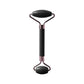 Black and rose gold facial roller for skincare and beauty routines