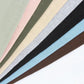 Ribbed knit fabric swatches in pastel and neutral colors for women's fashion apparel