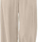 Beige wide-leg drawstring pants for women, casual comfort style