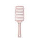 Pink detangling hairbrush with vented design for smooth styling