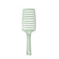 Mint green detangling hairbrush with vented design for smooth styling