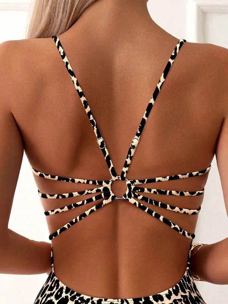 Sexy Leopard Swimwear 2026 Women's Swimsuit One Piece Bathing Suit Woman Brazilian Bandeau Bodysuit Female Beach Wear Monokini - Womans Fashion