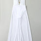 White sleeveless maxi dress with V-back, perfect for women's fashion and summer style