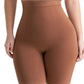 Brown high-waisted shaping shorts for women's fashion