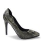 Women's snake print high heel pumps, pointed toe stiletto fashion shoes