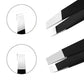 Precision slant tip tweezers for beauty and grooming, close-up view of stainless steel tips