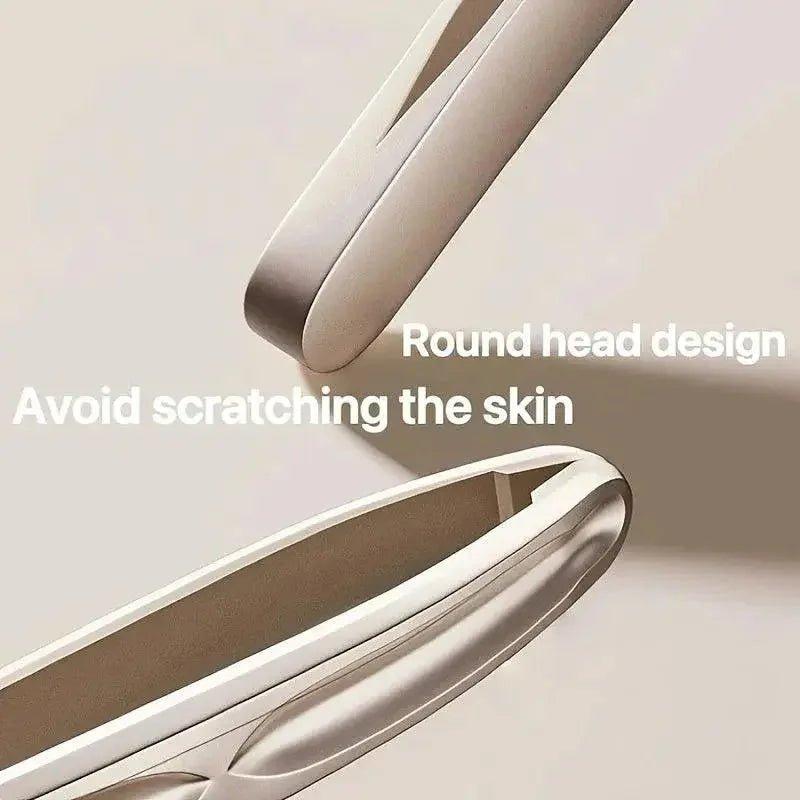 Round head tweezers for gentle skin care, beauty tool with smooth design