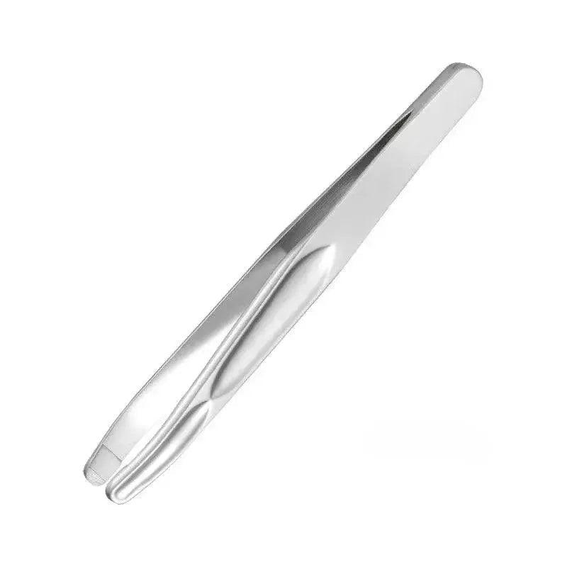 Stainless steel tweezers for precise beauty and grooming, sleek design for facial hair removal