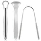 Stainless steel tongue scraper and cleaner tools for oral hygiene and fresh breath