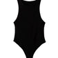 Black sleeveless bodysuit for women, stylish and versatile fashion top