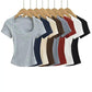 Women's scoop neck short sleeve t-shirts in multiple colors, perfect for casual fashion