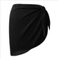 Black wrap skirt with side tie, women's fashion, stylish and elegant