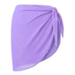 Lavender wrap skirt with side tie, women's fashion