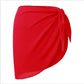 Red women's wrap skirt with side tie, stylish fashion skirt for casual wear