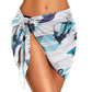 Nautical anchor print women's beach sarong wrap with side tie, summer fashion accessory