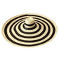 Black and white striped wide-brimmed straw sun hat for women's fashion