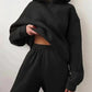 Black hoodie and jogger set for women's fashion