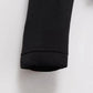 Black long sleeve women's fashion top with ribbed cuff detail