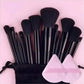 Vegan Makeup Brush Set - Soft Fluffy Kabuki & Blending Brushes for Foundation, Contour & Baking, Cruelty - Free Salon Tools - Womans Fashion