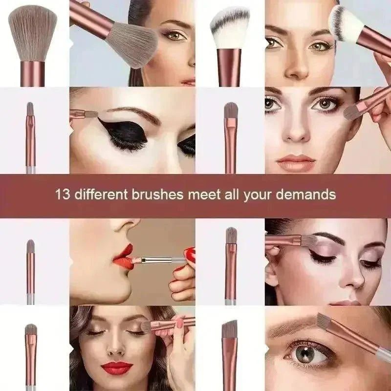 Vegan Makeup Brush Set - Soft Fluffy Kabuki & Blending Brushes for Foundation, Contour & Baking, Cruelty - Free Salon Tools - Womans Fashion