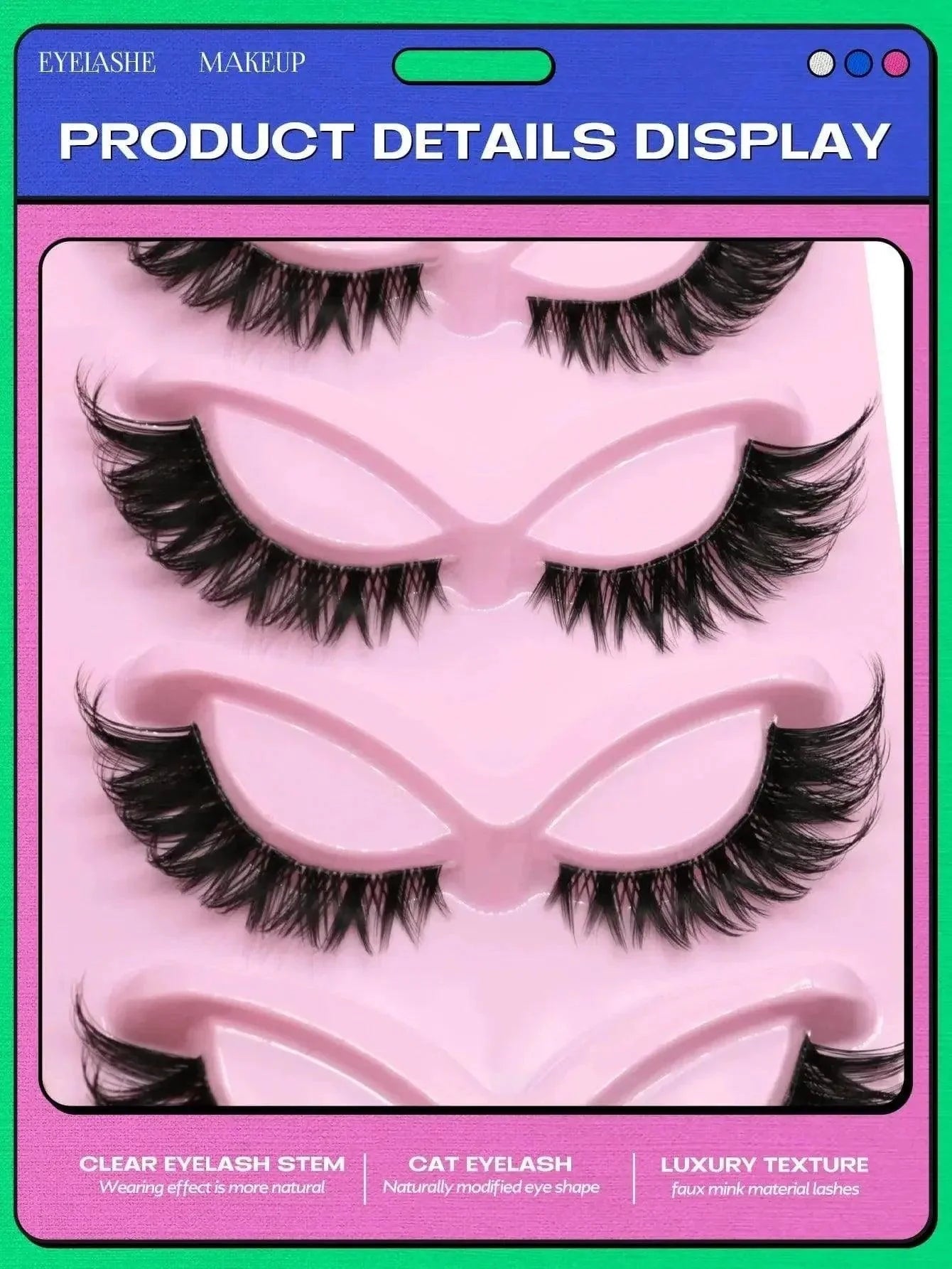 Veltrinay Fake Lashes Cat Eye Lashes Faux Mink Eyelashes Clear Band Lashes Natural Look Wispy Mink Eyelashes False Lashes Makeup - Womans Fashion