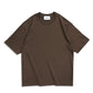 Brown oversized women's fashion t-shirt with crew neck, minimalist style for casual wear