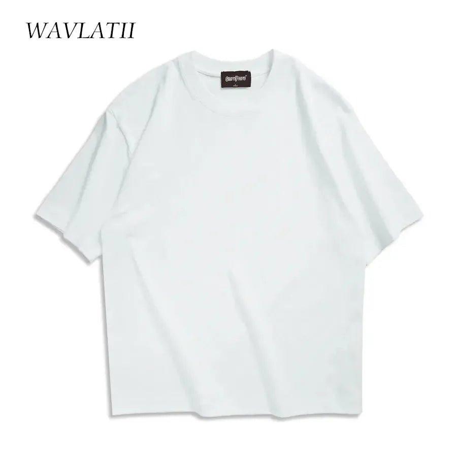 White oversized women's fashion t-shirt with brand tag, minimalist style for casual wear